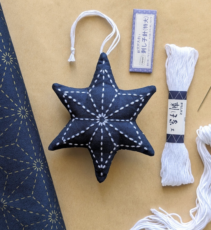 Sashiko Stars Decoration