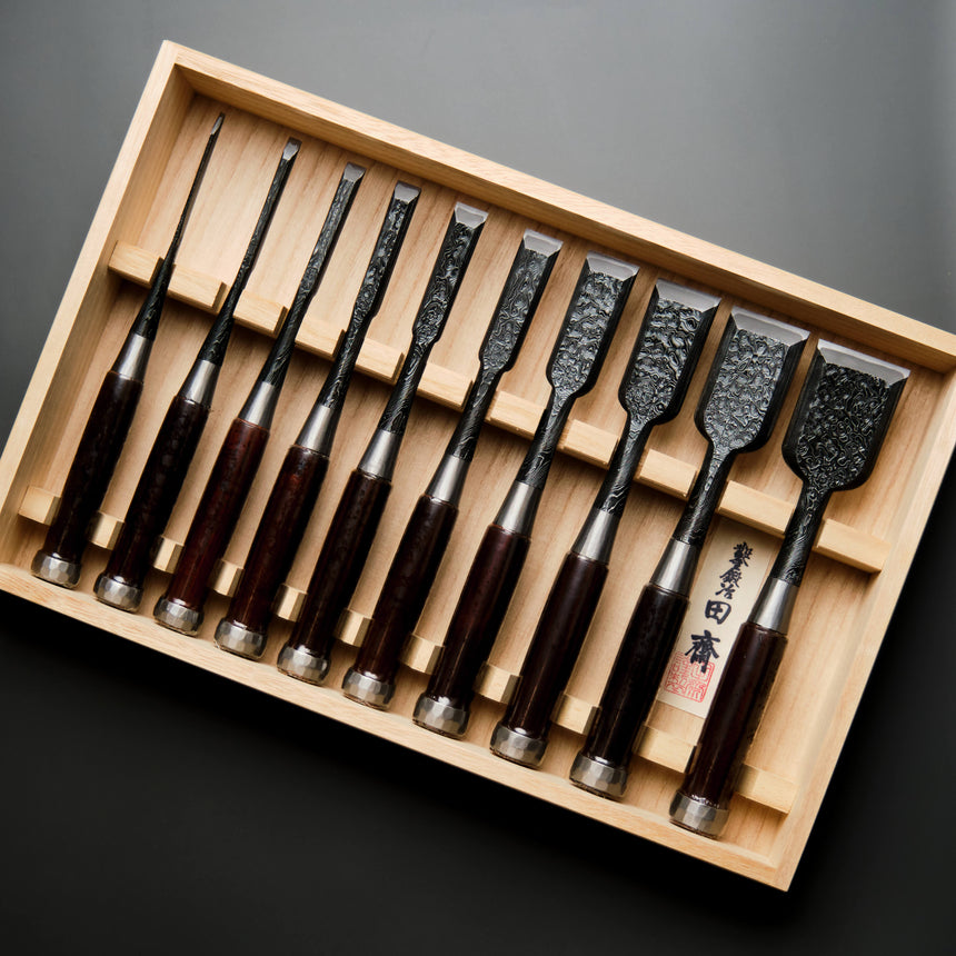 Tasai Mokume Bench Chisel Set - 10pc