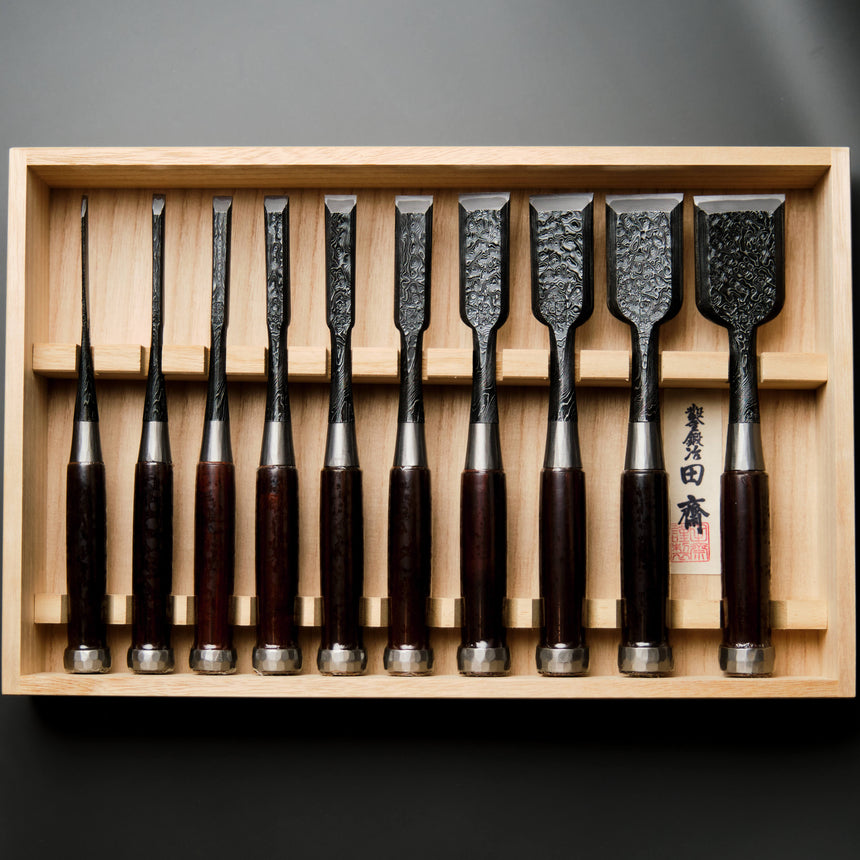 Tasai Mokume Bench Chisel Set - 10pc