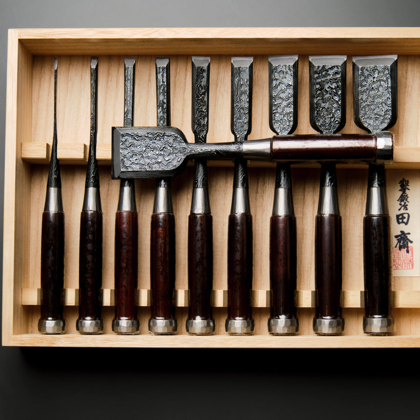 Tasai Mokume Bench Chisel Set - 10pc