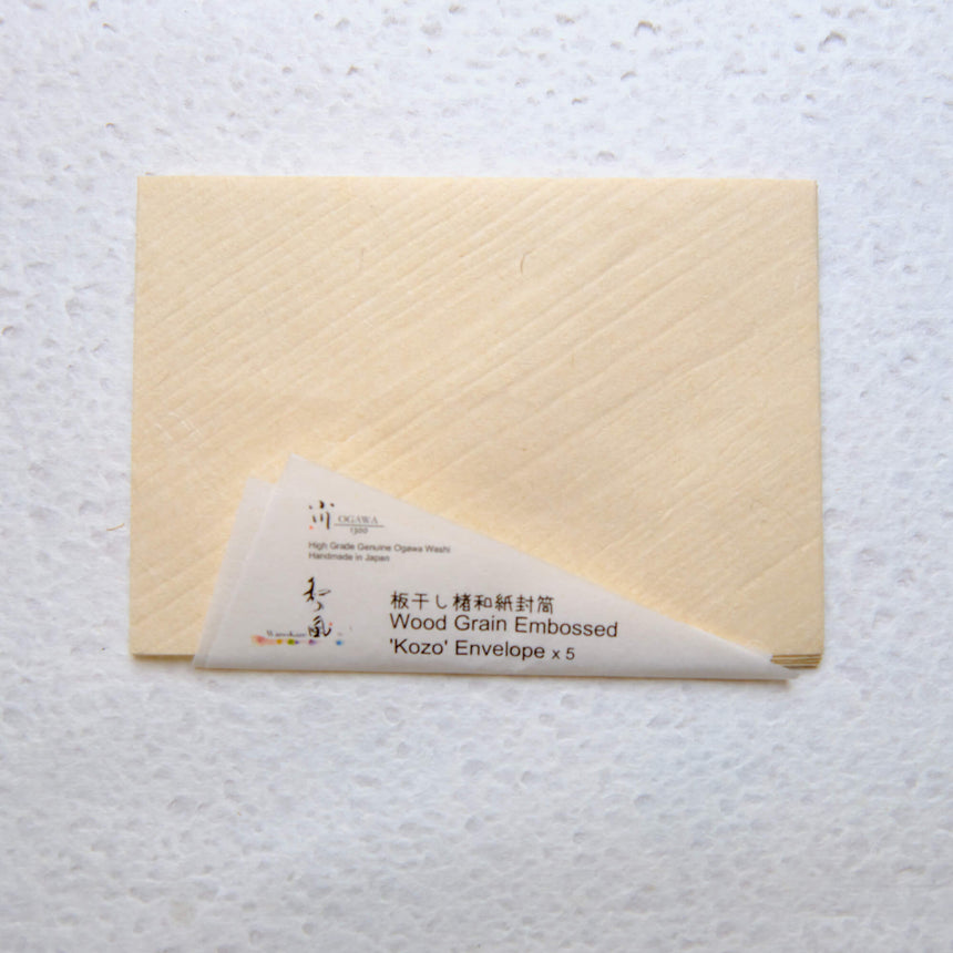 Wood Grain Embossed Kozo Envelopes