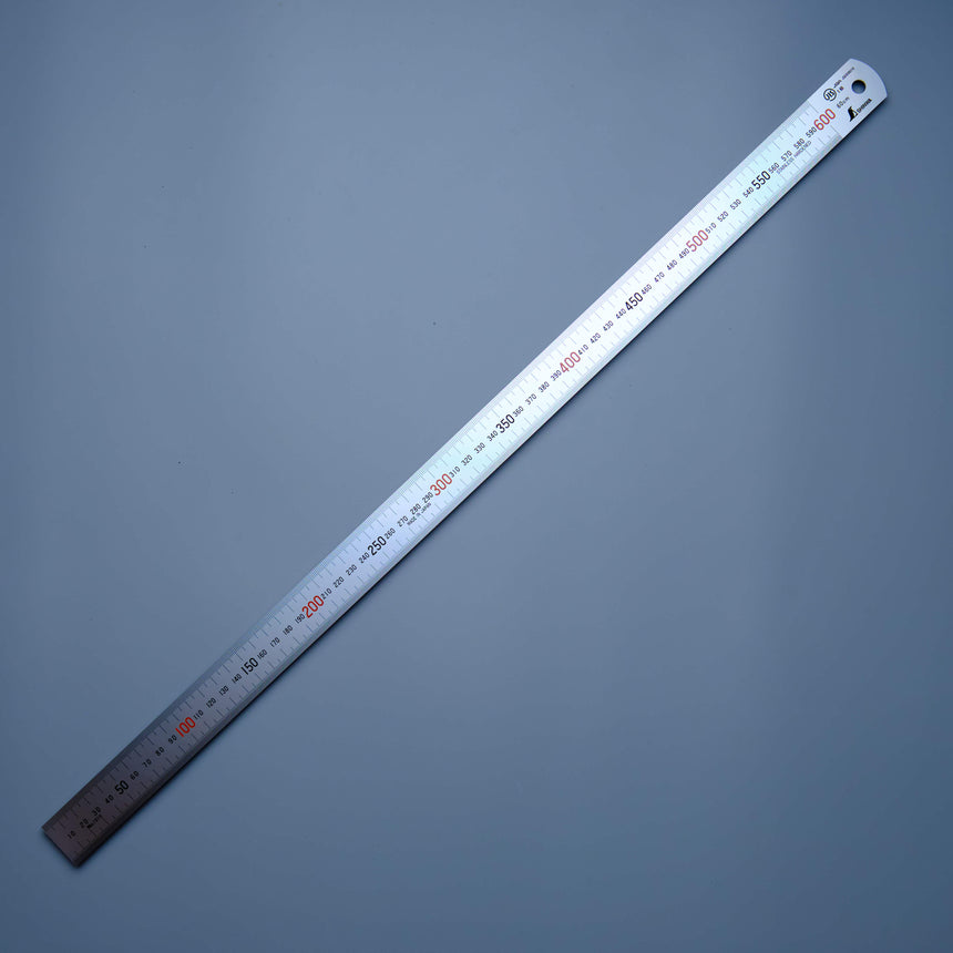 Stainless Steel Rule, Hard Chrome Finish - 60cm