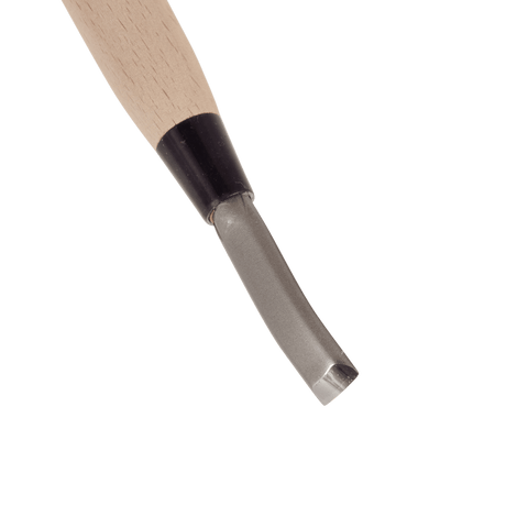 Bent Shallow Gouge - 12mm, HSS - Gouges - Japanese Tools Australia