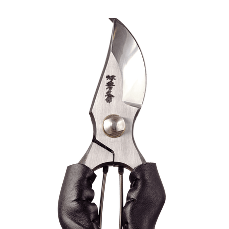 Black Leather Handled Secateurs - Secateurs - Japanese Tools Australia