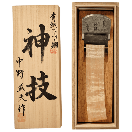 Kamiwaza Kanna (Aogami Super) - 65mm in Paulownia Box - Smoothing Planes - Japanese Tools Australia