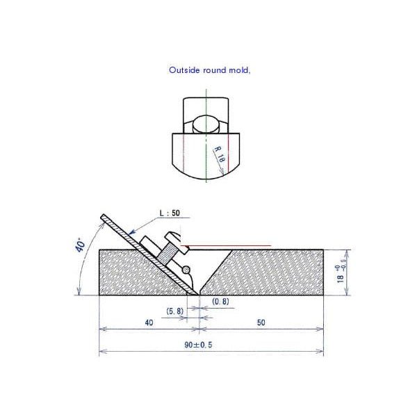 Mini Ebony Plane No11 Outside Round R18 - Specialty Planes - Japanese Tools Australia