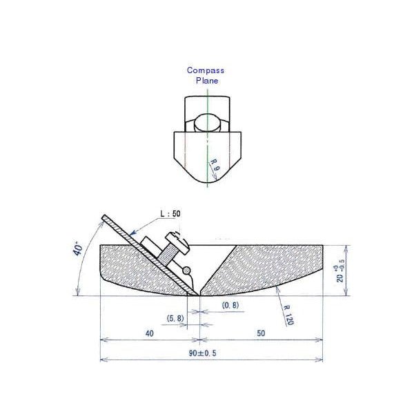 Mini Ebony Plane No12 Compass R9 - Specialty Planes - Japanese Tools Australia