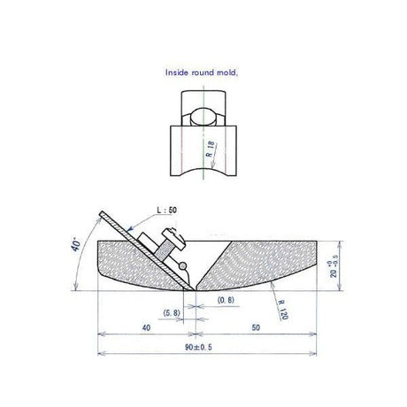 Mini Ebony Plane No8 Inside Round Curved R18 - Specialty Planes - Japanese Tools Australia