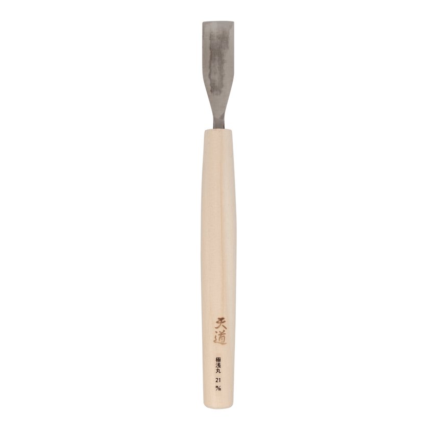 Super-Shallow U-Gouge - HSS, 21mm - Gouges - Japanese Tools Australia