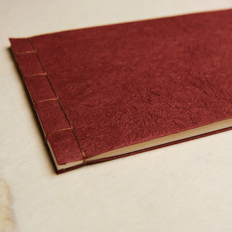 Watoji Japanese Notebook - Azuki - Plum cover - Washi - Japanese Tools Australia